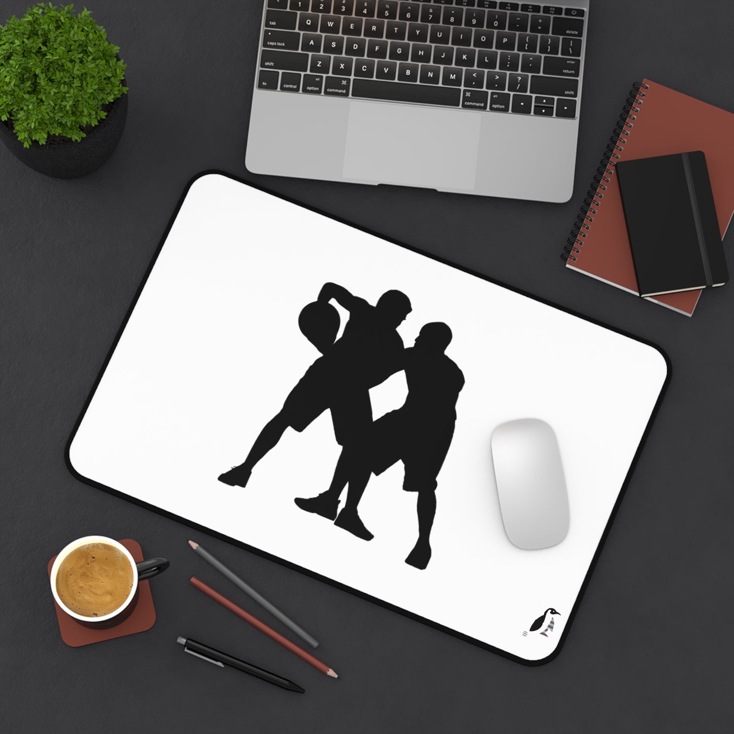 Desk Mat: Basketball White