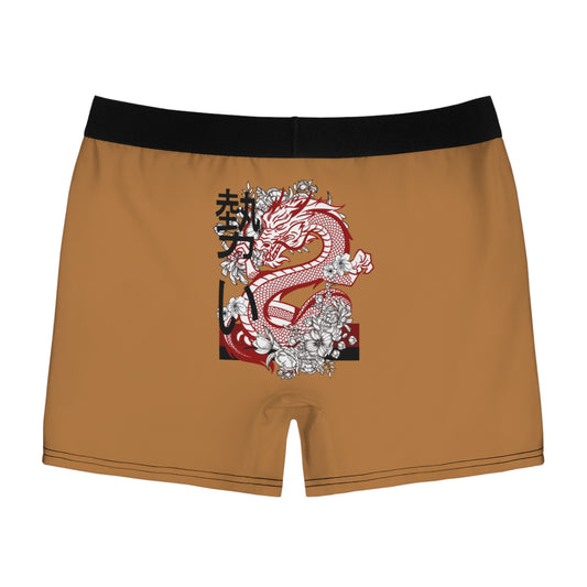 Men's Boxer Briefs: Dragons Lite Brown