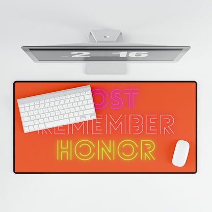 Desk Mats: Lost Remember Honor Orange