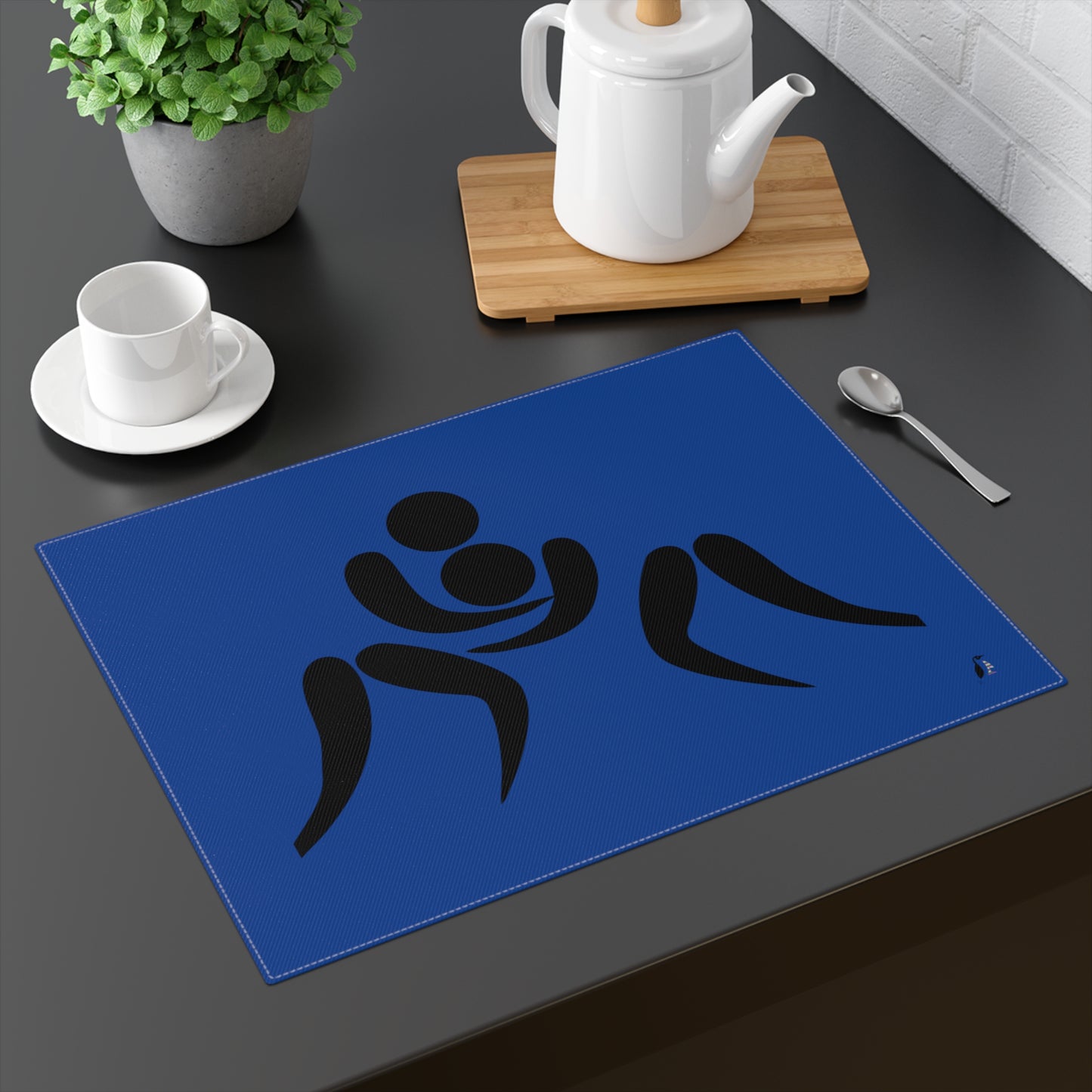 Placemat, 1pc: Wrestling Dark Blue