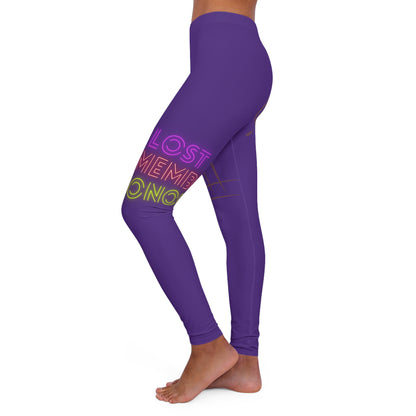 Women's Spandex Leggings: Volleyball Purple