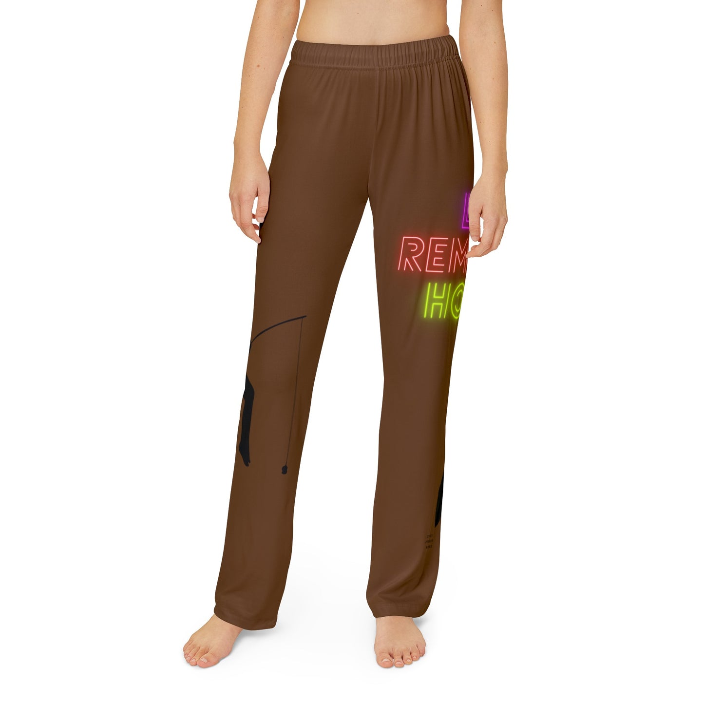 Kids Pajama Pants: Fishing Brown