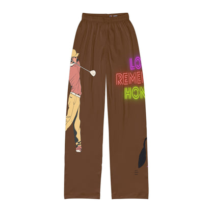 Kids Pajama Pants: Golf Brown