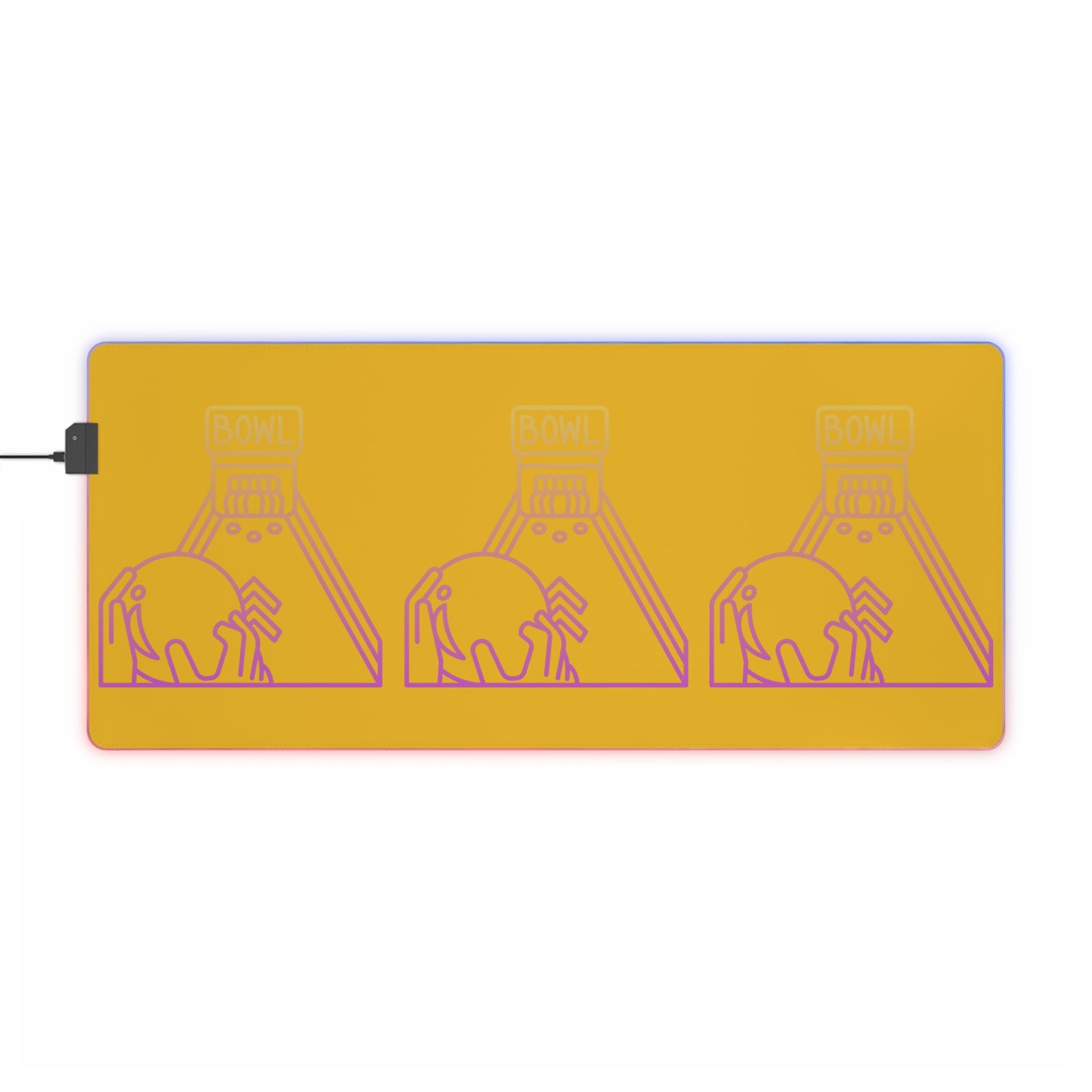 LED Gaming Mouse Pad: Bowling Yellow