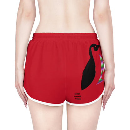 Women's Relaxed Shorts: Lost Remember Honor Dark Red