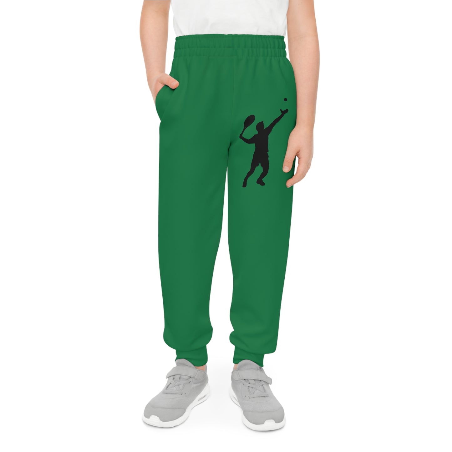 Youth Joggers: Tennis Dark Green