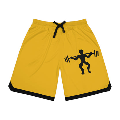 Basketball Rib Shorts: Weightlifting Yellow