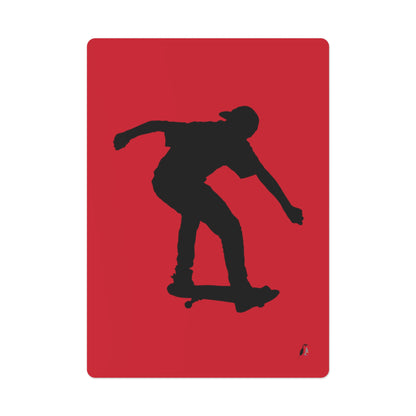 Poker Cards: Skateboarding Dark Red