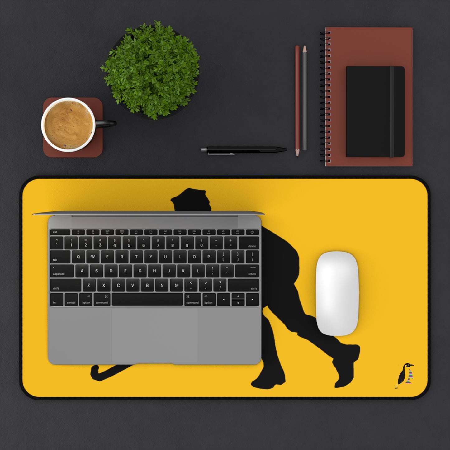 Desk Mat: Hockey Yellow