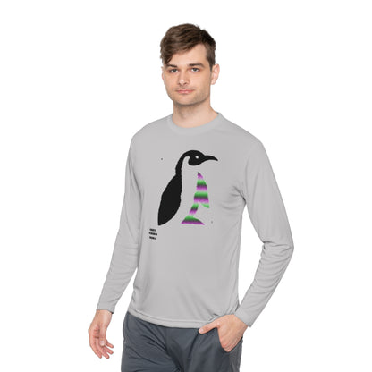 Lightweight Long Sleeve Tee: Crazy Penguin World Logo #1