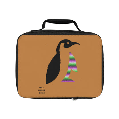 Lunch Bag: Crazy Penguin World Logo Lite Brown