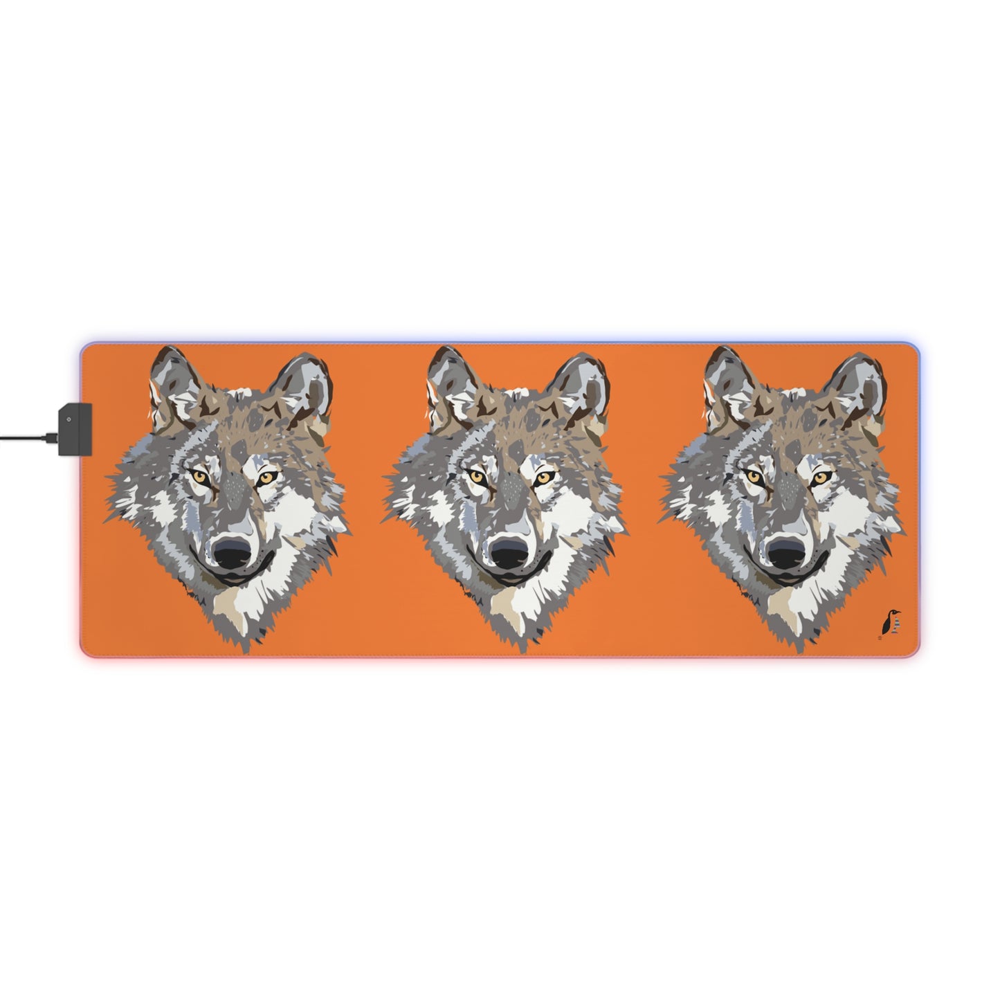 LED Gaming Mouse Pad: Wolves Crusta