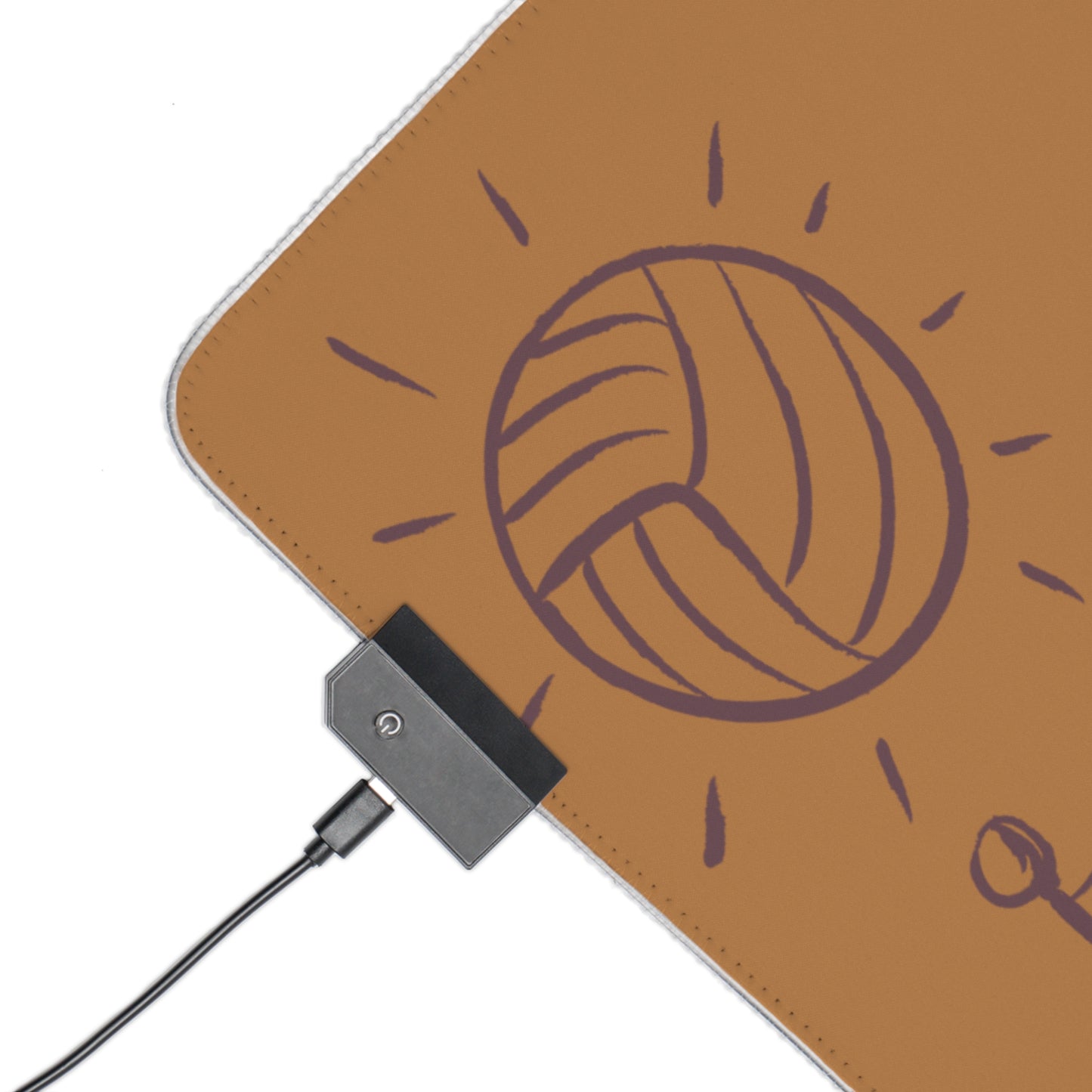 LED Gaming Mouse Pad: Volleyball Lite Brown