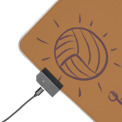 LED Gaming Mouse Pad: Volleyball Lite Brown