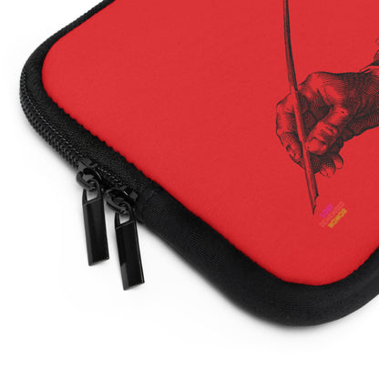 Laptop Sleeve: Writing Red