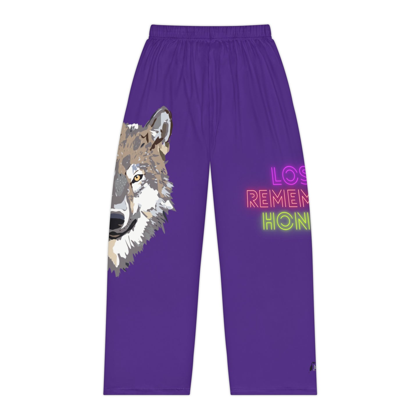 Pambabaeng Pajama Pants: Wolves Purple 