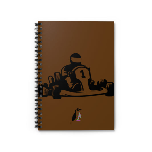 Spiral Notebook - Ruled Line: Racing Brown