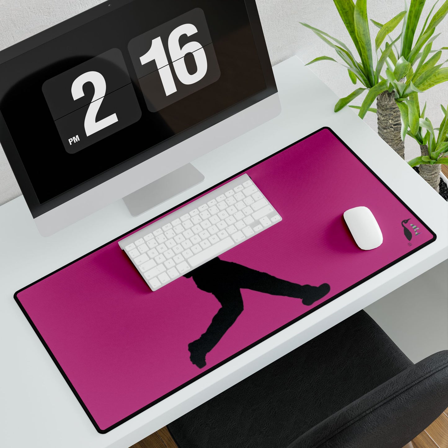 Desk Mats: Baseball Pink