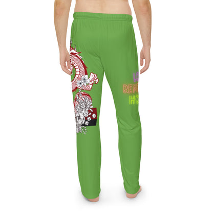 Men's Pajama Pants: Dragons Green