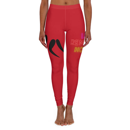 Women's Spandex Leggings: Wrestling Dark Red