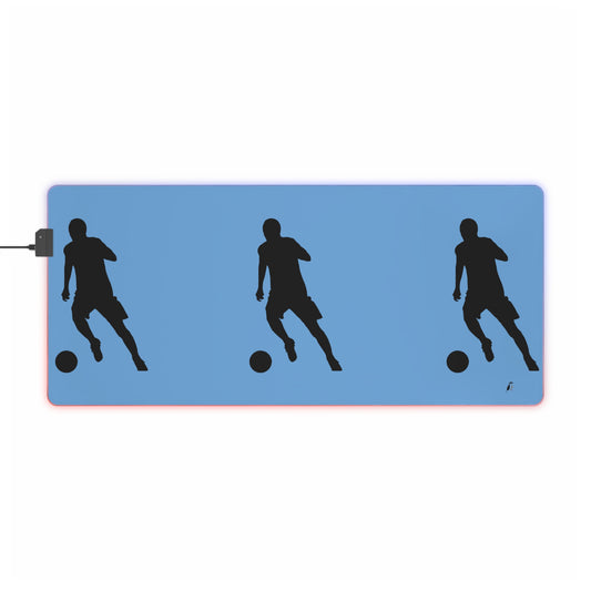 LED Gaming Mouse Pad: Soccer Lite Blue