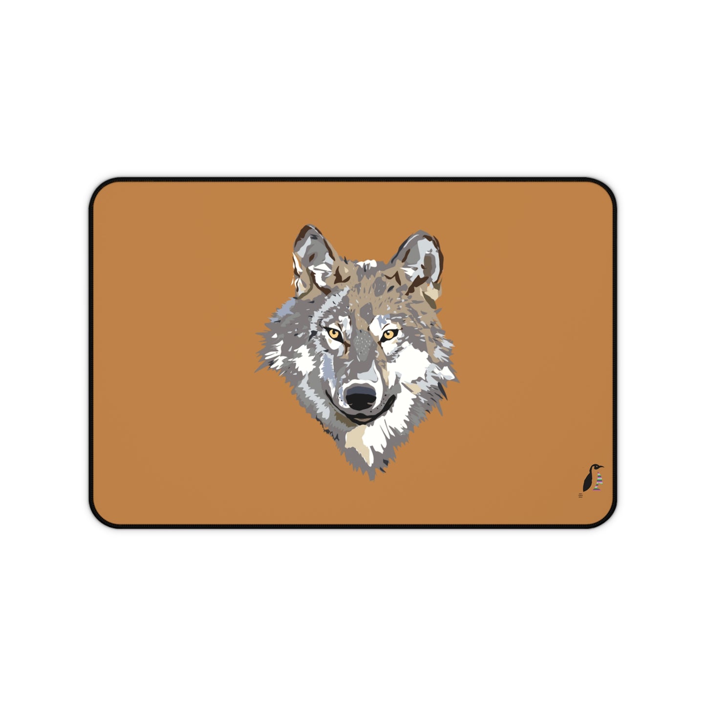 Desk Mat: Wolves Lite Brown