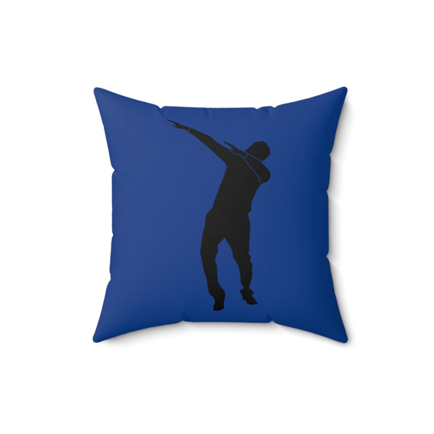 Spun Polyester Square Pillow: Dance Dark Blue