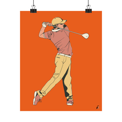 Premium Matte Vertical Posters: Golf Orange