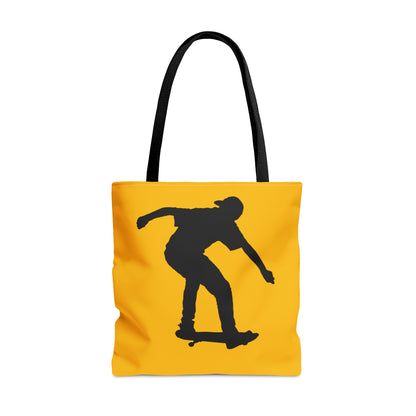 Tote Bag: Skateboarding Yellow