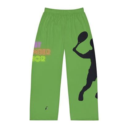 Men's Pajama Pants: Tennis Green