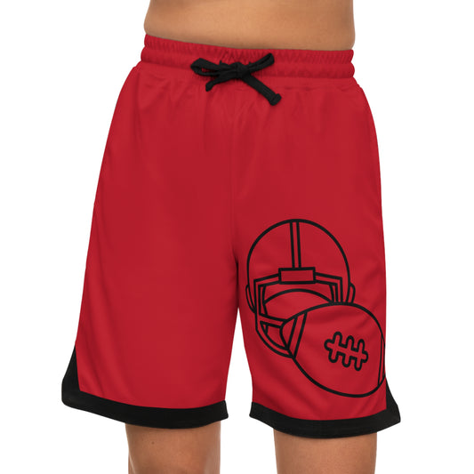 Basketball Rib Shorts: Football Dark Red