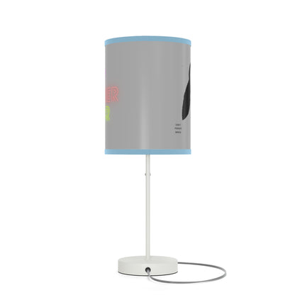 Lamp on a Stand, US|CA plug: Crazy Penguin World Logo Lite Grey