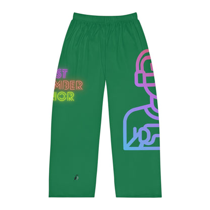 Men's Pajama Pants: Gaming Dark Green