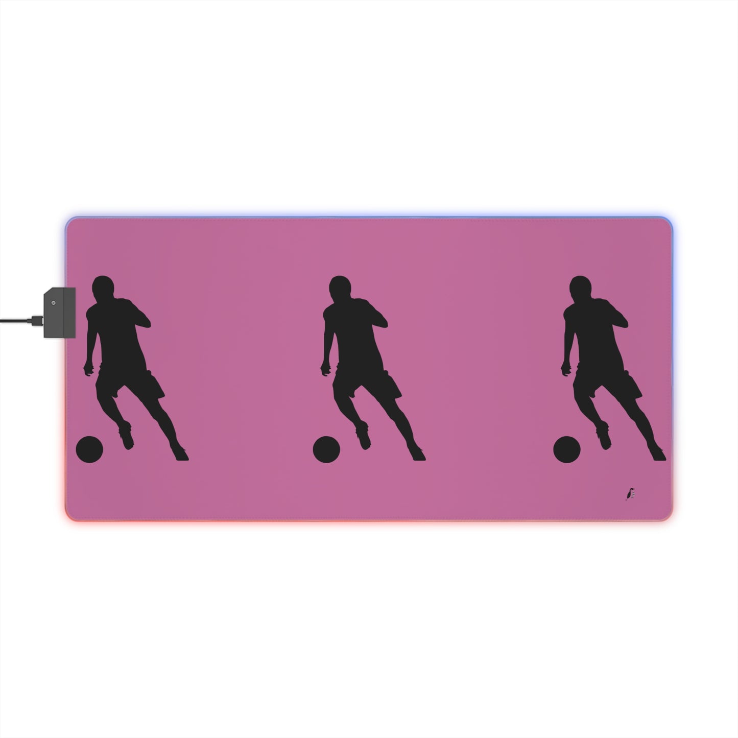 LED Gaming Mouse Pad: Soccer Lite Pink