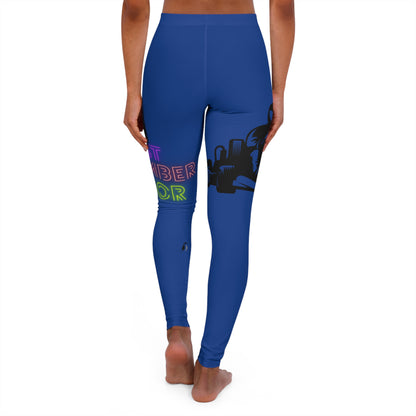 Women's Spandex Leggings: Racing Dark Blue