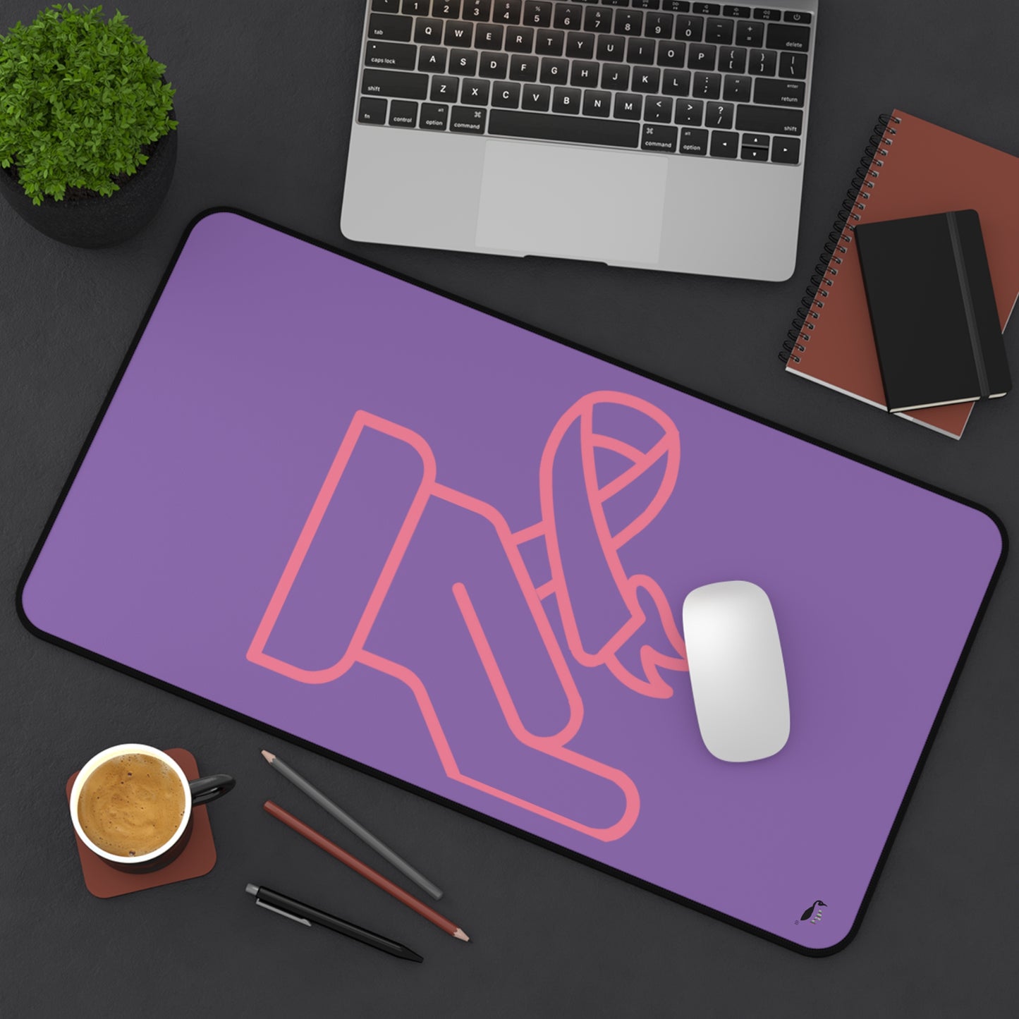 Desk Mat: Fight Cancer Lite Purple