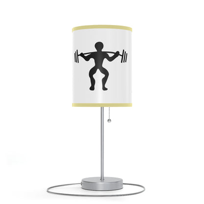 Lamp on a Stand, US|CA plug: Weightlifting White