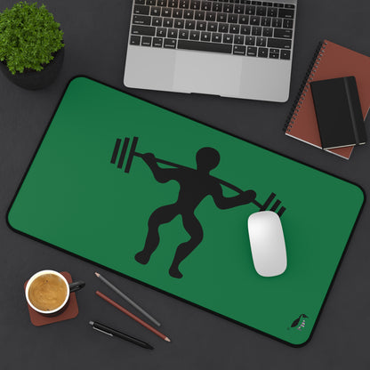 Desk Mat: Weightlifting Dark Green