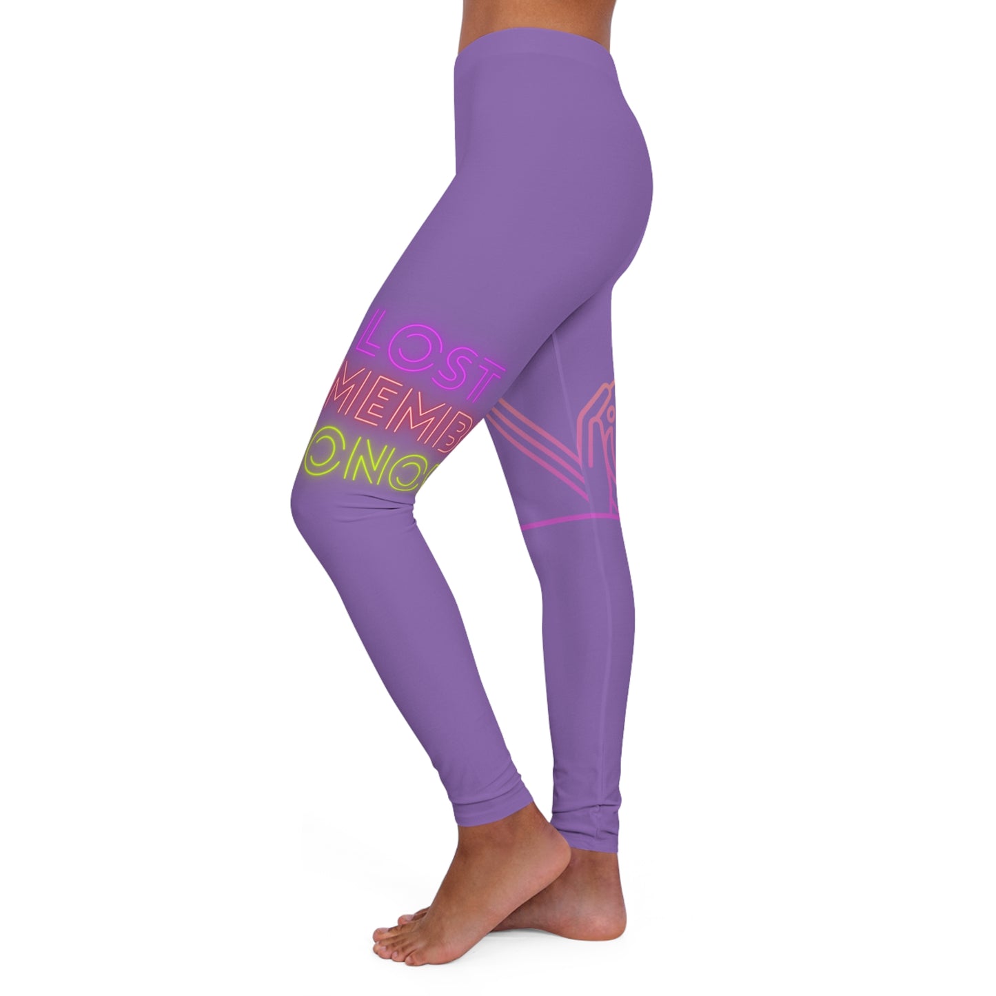 Women's Spandex Leggings: Bowling Lite Purple