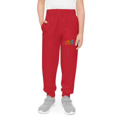 Youth Joggers: LGBTQ Pride Dark Red