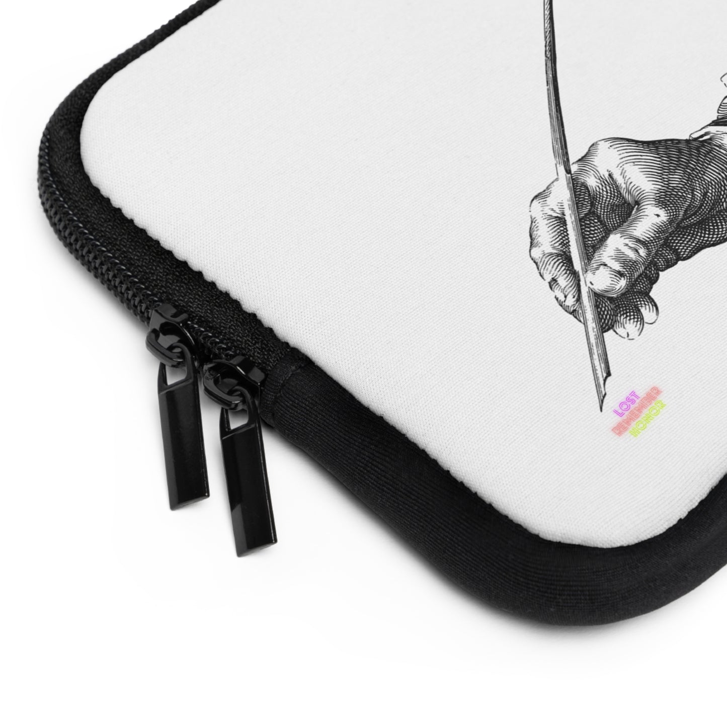 Laptop Sleeve: Writing White