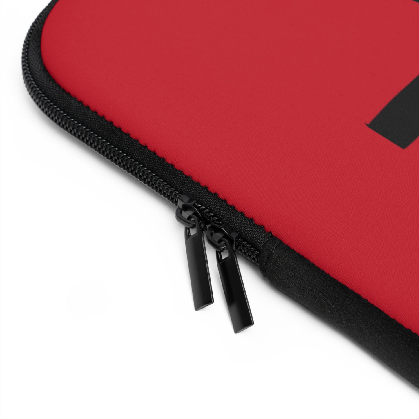 Laptop Sleeve: Fishing Dark Red