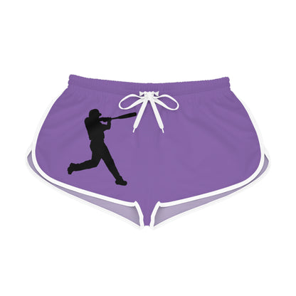 Women's Relaxed Shorts: Baseball Lite Purple