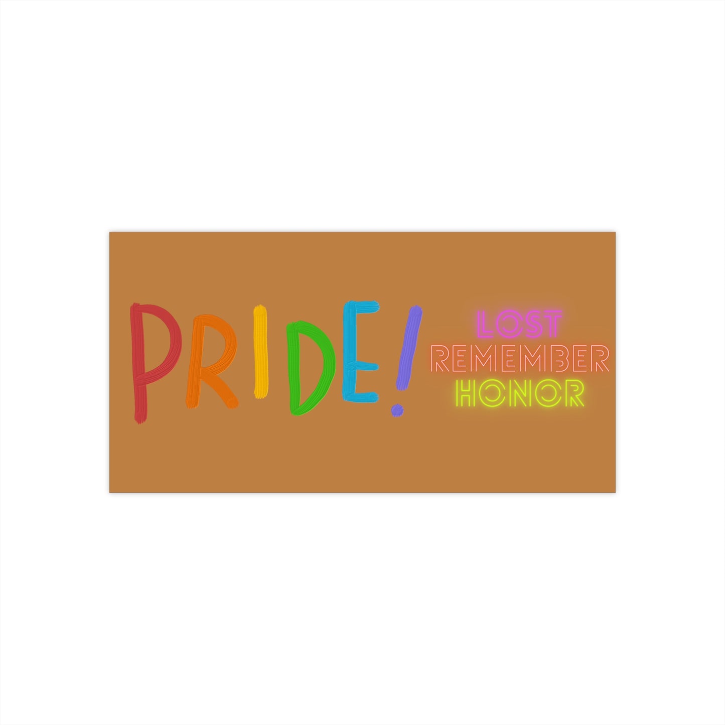 Bumper Stickers: LGBTQ Pride Lite Brown