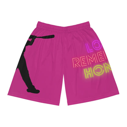 Mga Short sa Basketbol: Baseball Pink 