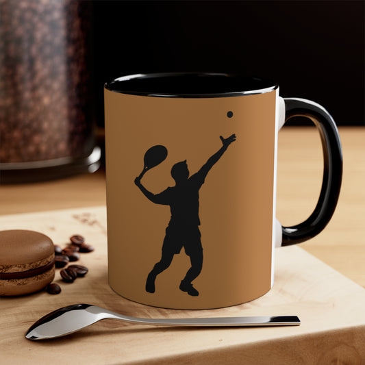 Accent Coffee Mug, 11oz: Tennis Lite Brown