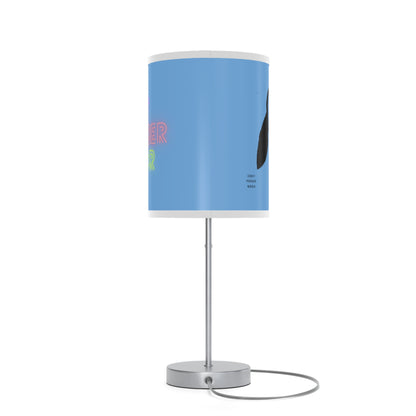 Lamp on a Stand, US|CA plug: Crazy Penguin World Logo Lite Blue