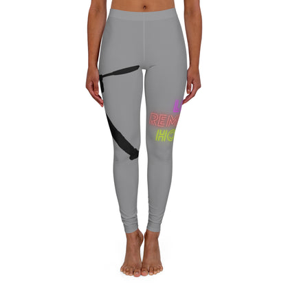 Women's Spandex Leggings: Baseball Grey