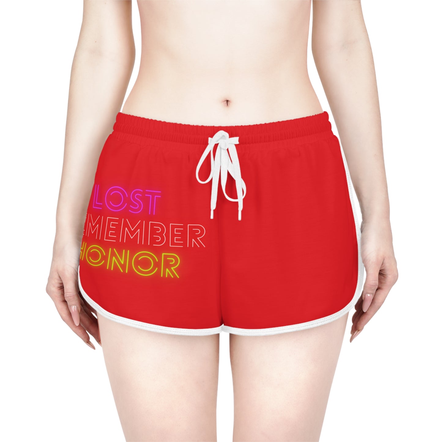 Women's Relaxed Shorts: Lost Remember Honor Red