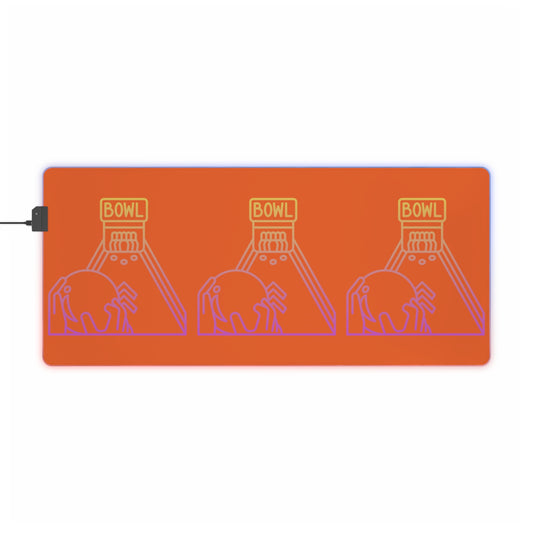 LED Gaming Mouse Pad: Bowling Orange